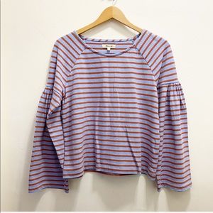 Madewell || Shirred - Sleeve Sailor Top